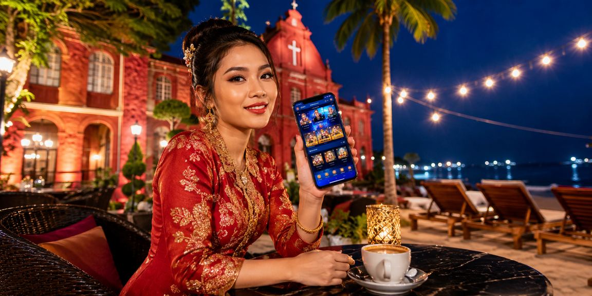 Pemain mengakses permainan Blackjack di Melaka melalui peranti mudah alih platform 174