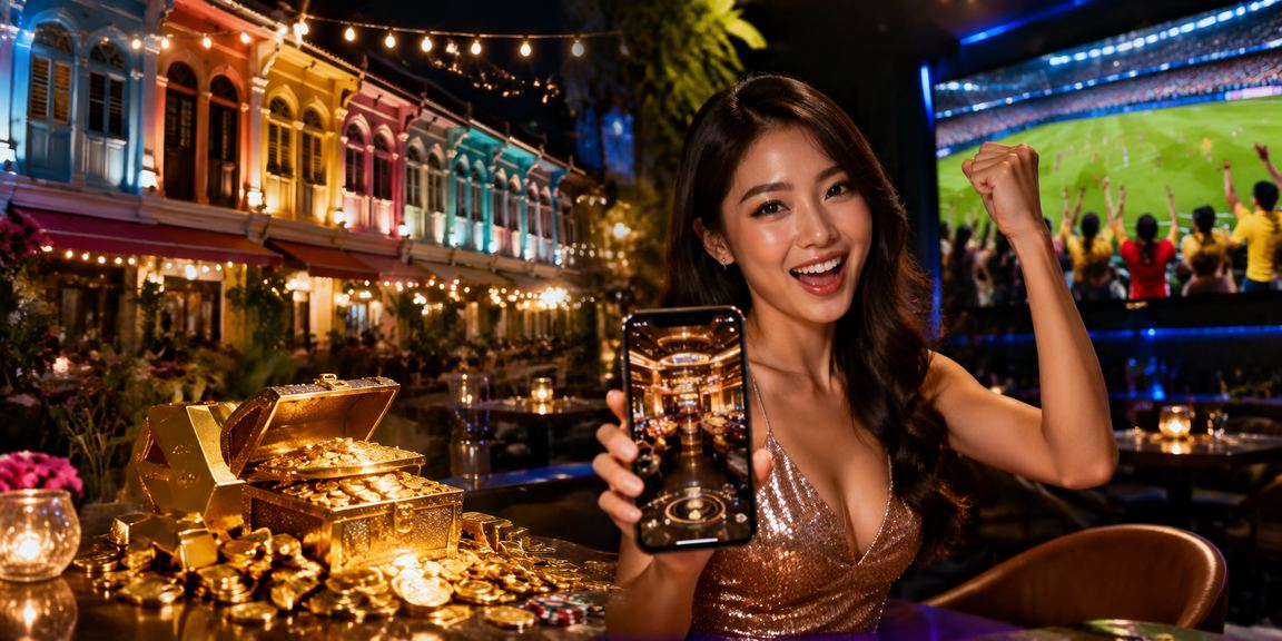 Pengguna Penang mengakses platform Poker 174 melalui peranti mudah alih di kawasan bandar