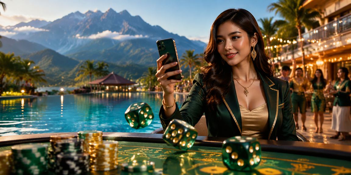 Suasana permainan kasino dan Poker dalam talian di Sabah melalui platform 174 bergaya Malaysia